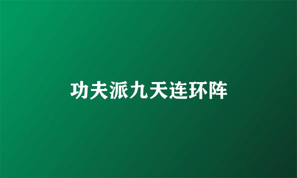 功夫派九天连环阵