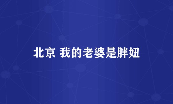 北京 我的老婆是胖妞