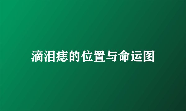 滴泪痣的位置与命运图