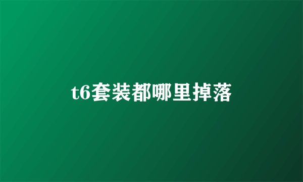 t6套装都哪里掉落