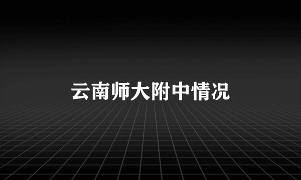 云南师大附中情况