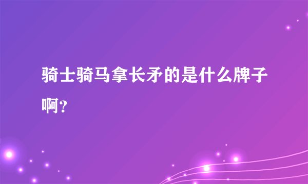 骑士骑马拿长矛的是什么牌子啊？