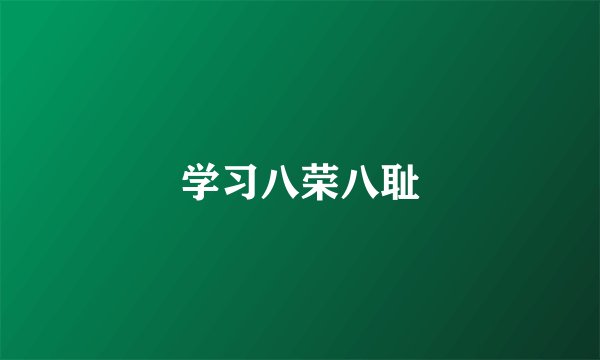 学习八荣八耻