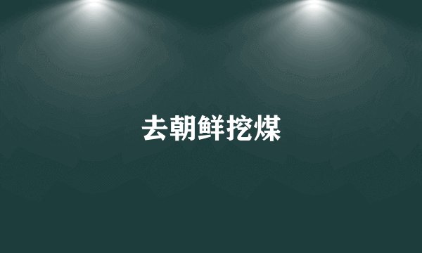 去朝鲜挖煤