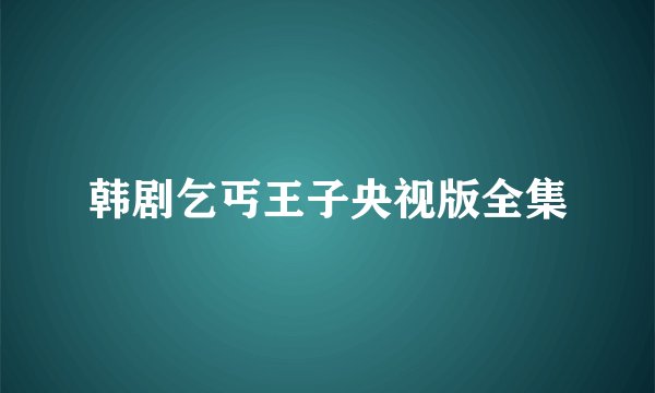 韩剧乞丐王子央视版全集