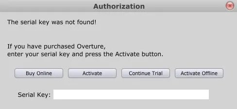 跪求Overture 4.0免费版的,哪位大神可以分享一个给我。急需