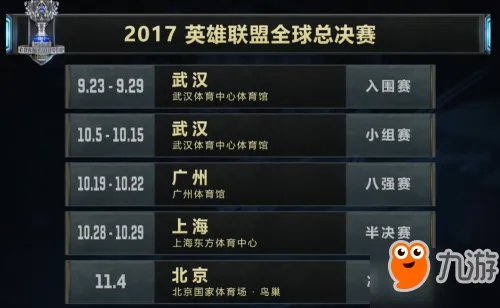 《LOL》S7小组赛什么时候开始 S7全球总决赛赛程时间表