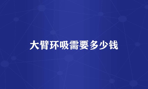 大臂环吸需要多少钱