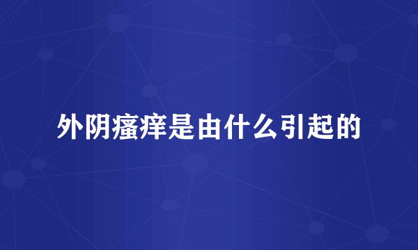 外阴瘙痒是由什么引起的