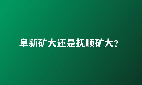 阜新矿大还是抚顺矿大？