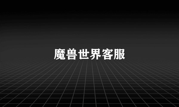 魔兽世界客服