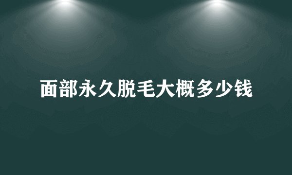 面部永久脱毛大概多少钱