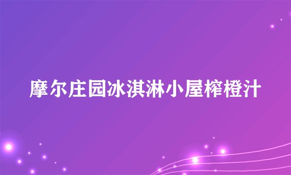 摩尔庄园冰淇淋小屋榨橙汁