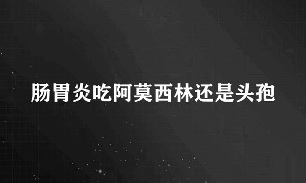 肠胃炎吃阿莫西林还是头孢