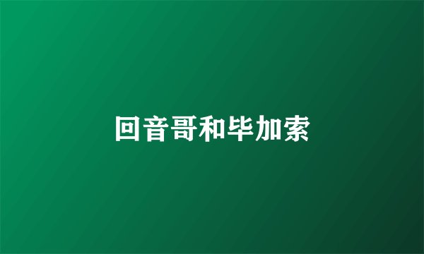回音哥和毕加索