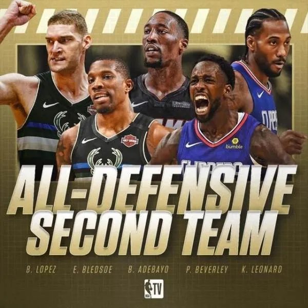 NBA公布最佳防守阵容了?