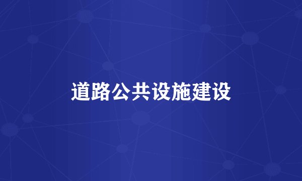 道路公共设施建设