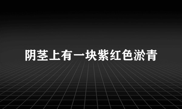 阴茎上有一块紫红色淤青