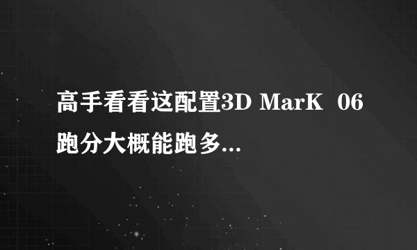 高手看看这配置3D MarK 06跑分大概能跑多少分??