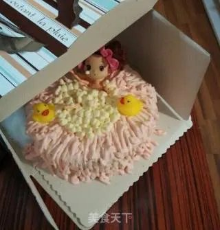 迷糊娃娃洗澡蛋糕,泡泡浴哦,芭比娃娃蛋糕(内涵威风蛋糕详细制作过程)