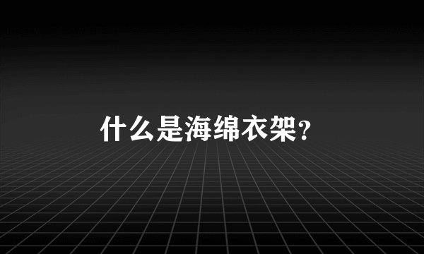什么是海绵衣架？