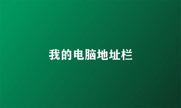 我的电脑地址栏