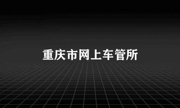 重庆市网上车管所