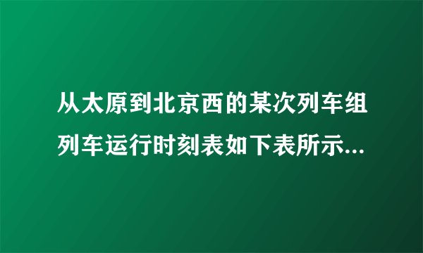 从太原到北京西的某次列车组列车运行时刻表如下表所示,已知该列车从阳泉北到石家庄北的平均速度为153km/h,请你计算:(最后结果保留整数)站次站名到达时间开车时间停车时间里程1太原起点站08:42—02阳泉北09:2109:221min121km3石家庄北10:0310:041min4北京西12:42终点—508km根据列车运行时刻表回答下列问题:(1)阳泉北到石家庄北的距离;(2)列车由太原到北京西全程的平均速度。