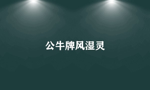 公牛牌风湿灵