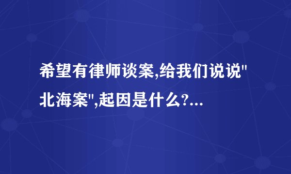 希望有律师谈案,给我们说说