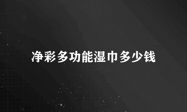 净彩多功能湿巾多少钱