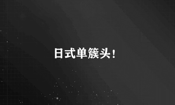 日式单簇头！
