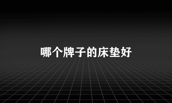 哪个牌子的床垫好