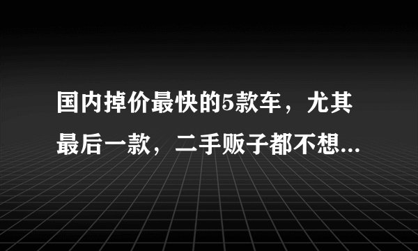 国内掉价最快的5款车,尤其最后一款,二手贩子都不想砸手里!