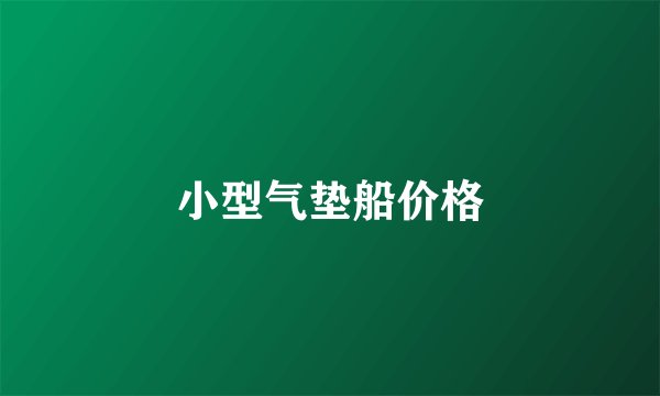 小型气垫船价格