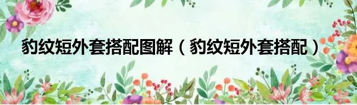 豹纹短外套搭配图解（豹纹短外套搭配）