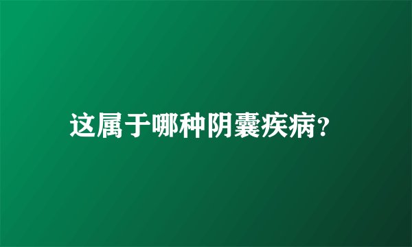 这属于哪种阴囊疾病？