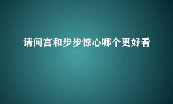 请问宫和步步惊心哪个更好看