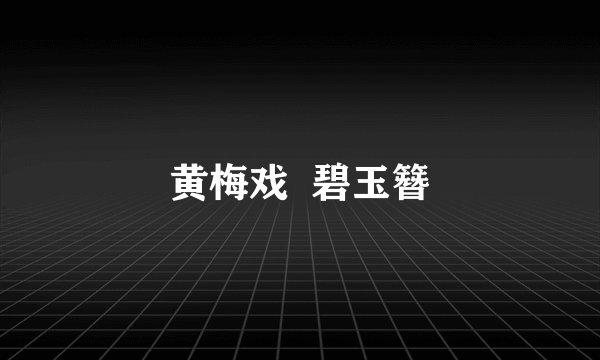 黄梅戏 碧玉簪