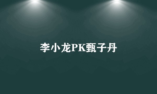 李小龙PK甄子丹