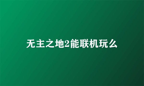 无主之地2能联机玩么