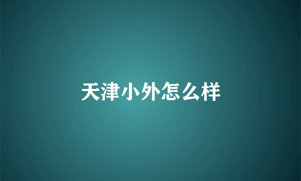 天津小外怎么样