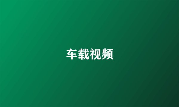 车载视频