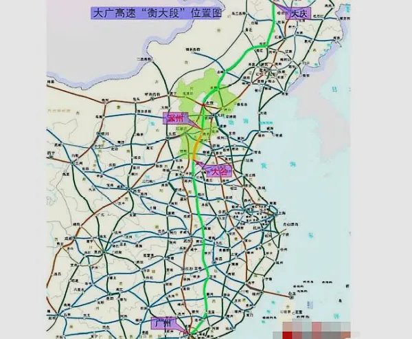 大广高速公路全段地图