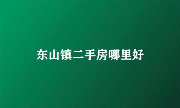 东山镇二手房哪里好