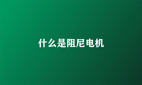 什么是阻尼电机