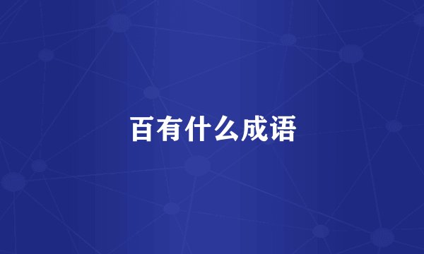 百有什么成语