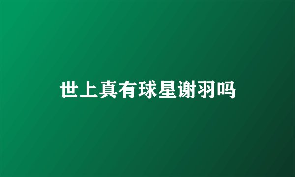 世上真有球星谢羽吗