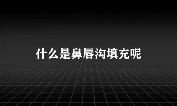 什么是鼻唇沟填充呢