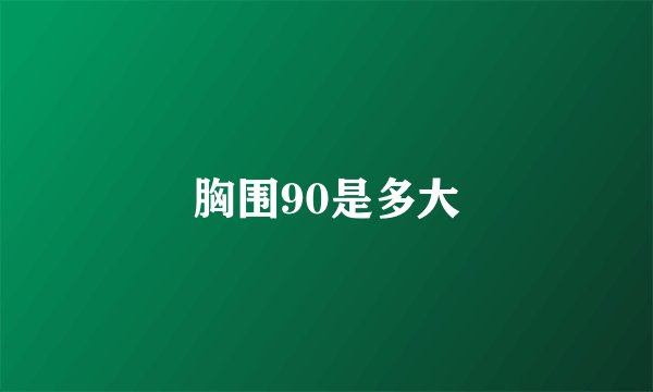 胸围90是多大